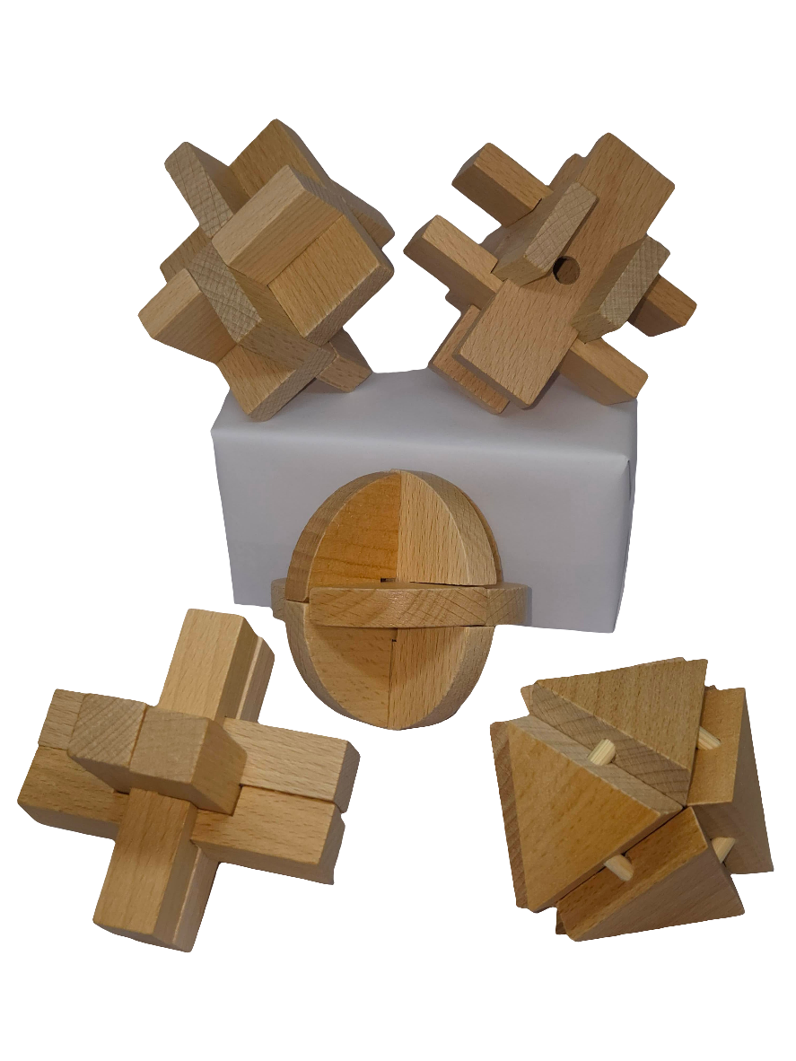 3D Wooden Puzzle (Level 2) - Bundle of 5 Types