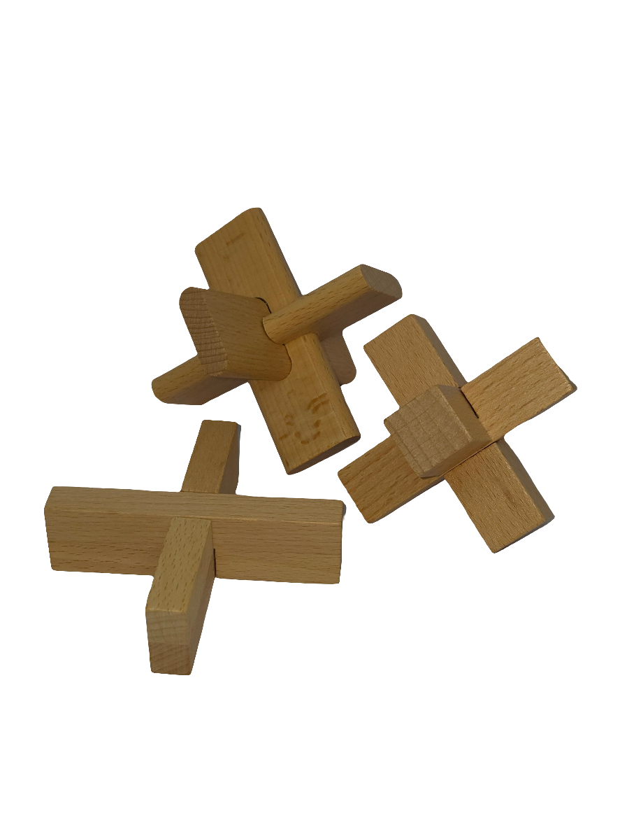 3D Wooden Puzzle (Level 1) - Bundle of 3 Types