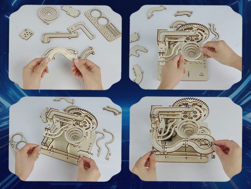 3D Wooden Puzzle DIY Building Kit - Marble Run